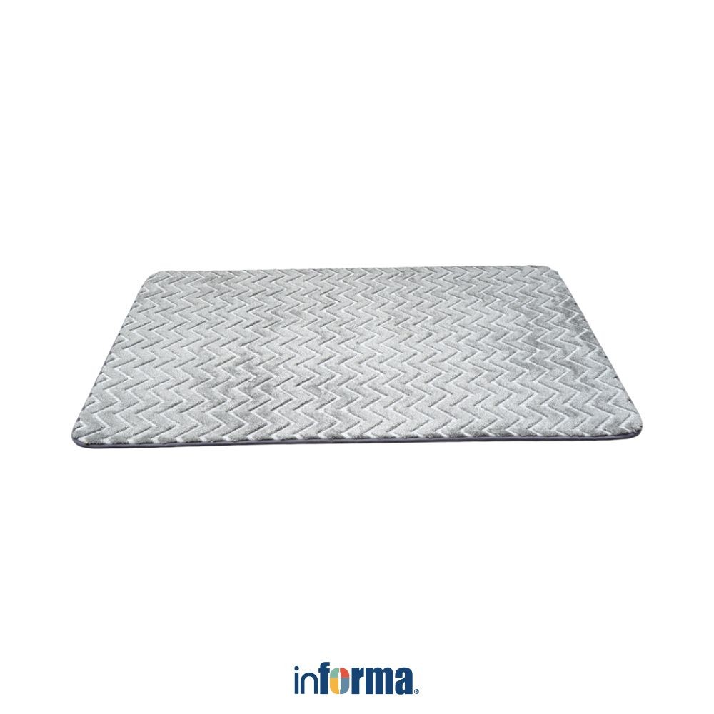 Informa 130x180 cm Marcy Karpet Chevron Jaquard - Abu-Abu Alas Ruangan Permadani Aesthetic Furniture