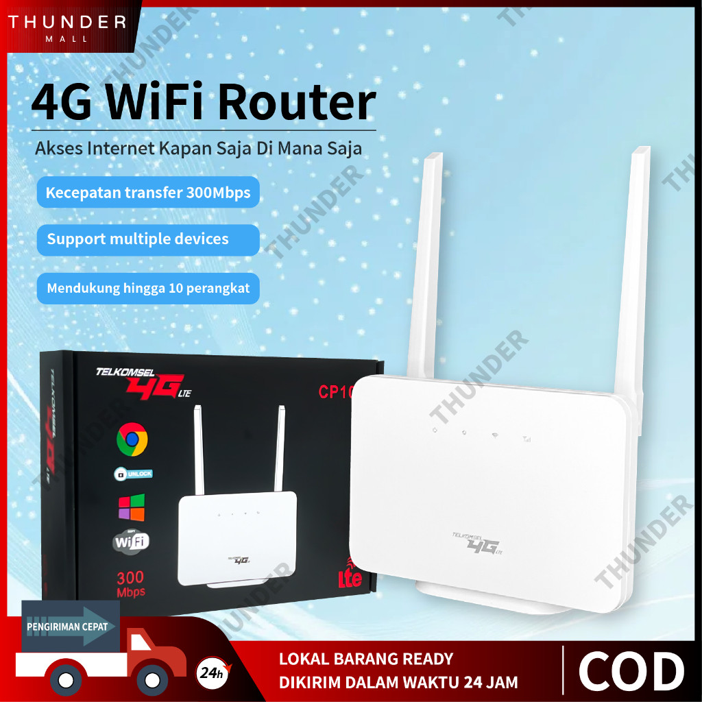 Modem WiFi 4G CP106 LTE Router Semua Operator Kartu SIM Telkomsel Wireless
