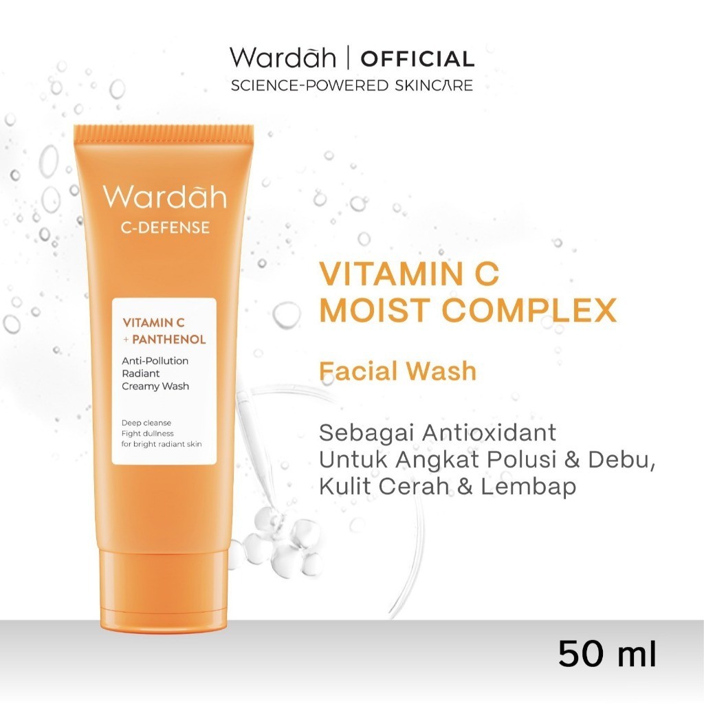 [New] WARDAH C-defense Vitamin C + Panthenol Anti-Pollution Radiant Creamy Wash
