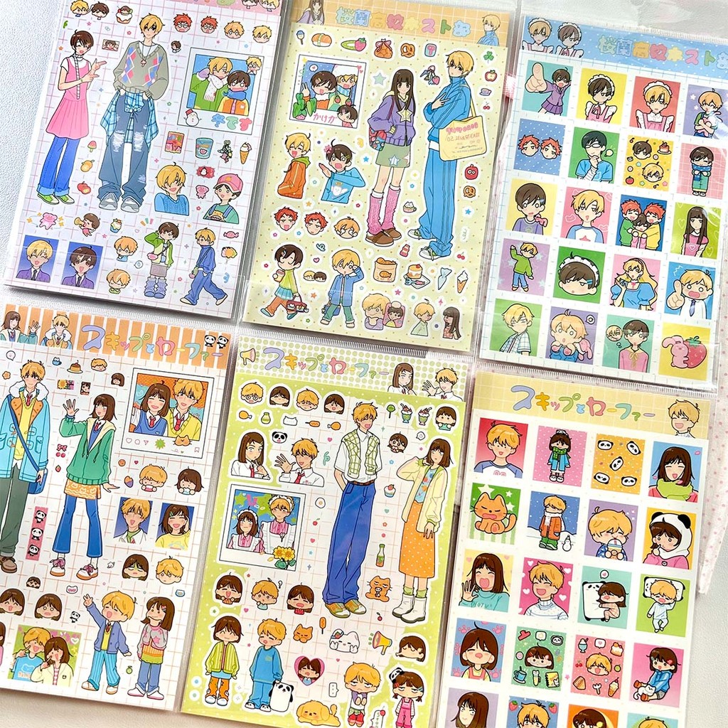 

Character Deco Stickers Cute Stickers Aesthetic Decals for Journaling Phone Cases Scrapbooking DIY Crafts Romantic Vacation \