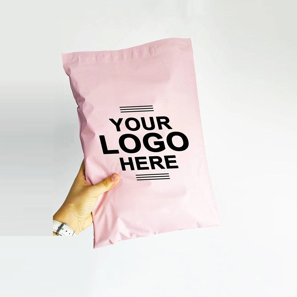 

30/50/100pcs pink matte express bag waterproof mail packaging bag gift bag small business trademark custom printing logo