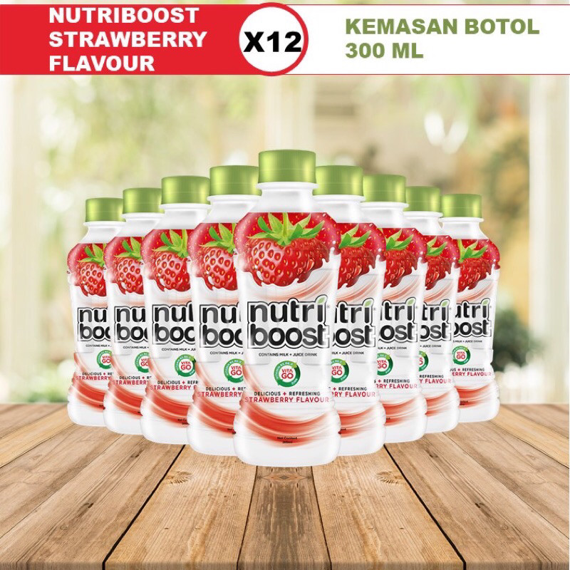 

Minute Maid Nutriboost Strawberry & Orange 1 Pack isi 12 Botol @300ml