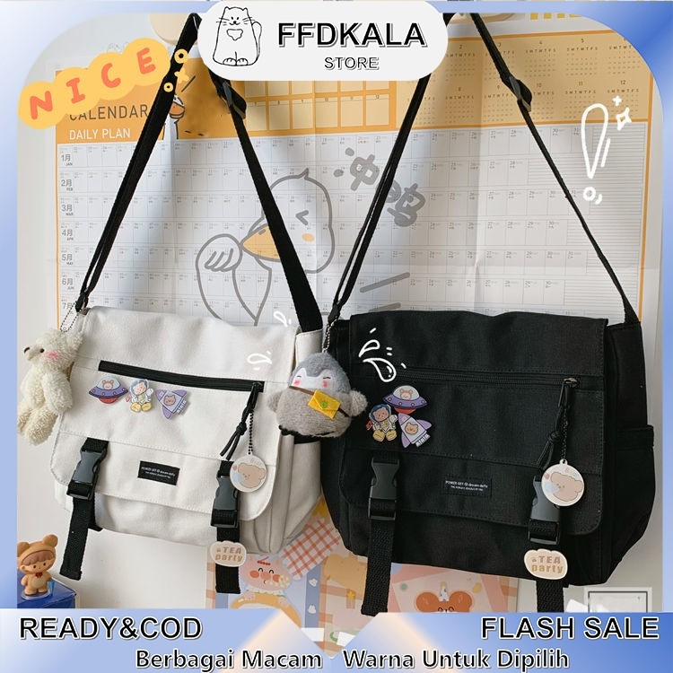 [BOOM POTONGAN] READY  HOT  COD (Free Gift) Tas Sekolah Sma Wanita Tas Selempang Bahu Wanita Tas Kan