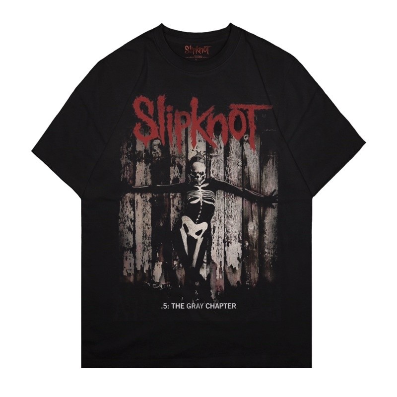 Xtrememerch Slipknot ".5: The Gray Chapter" (OFFICIAL) Boxy Fit T Shirt Oversized Kaos