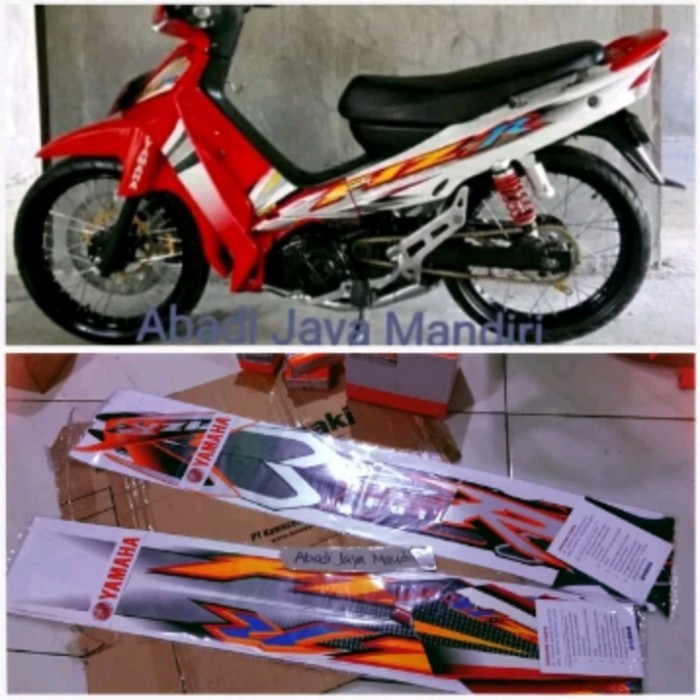 Striping Lis Stiker Yamaha Fizr F1Zr Merah putih 2004 Asli Yamaha