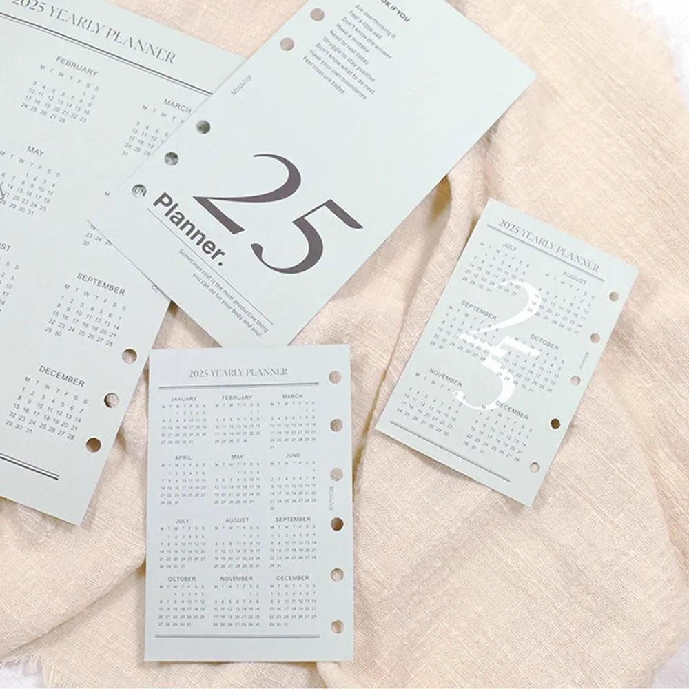 

Fromthenon 2025 Calendar Card A5 A6 A7 A8 M5 Loose-leaf Notebook Planner Journal Calendar Loose-leaf Bindings Accessories