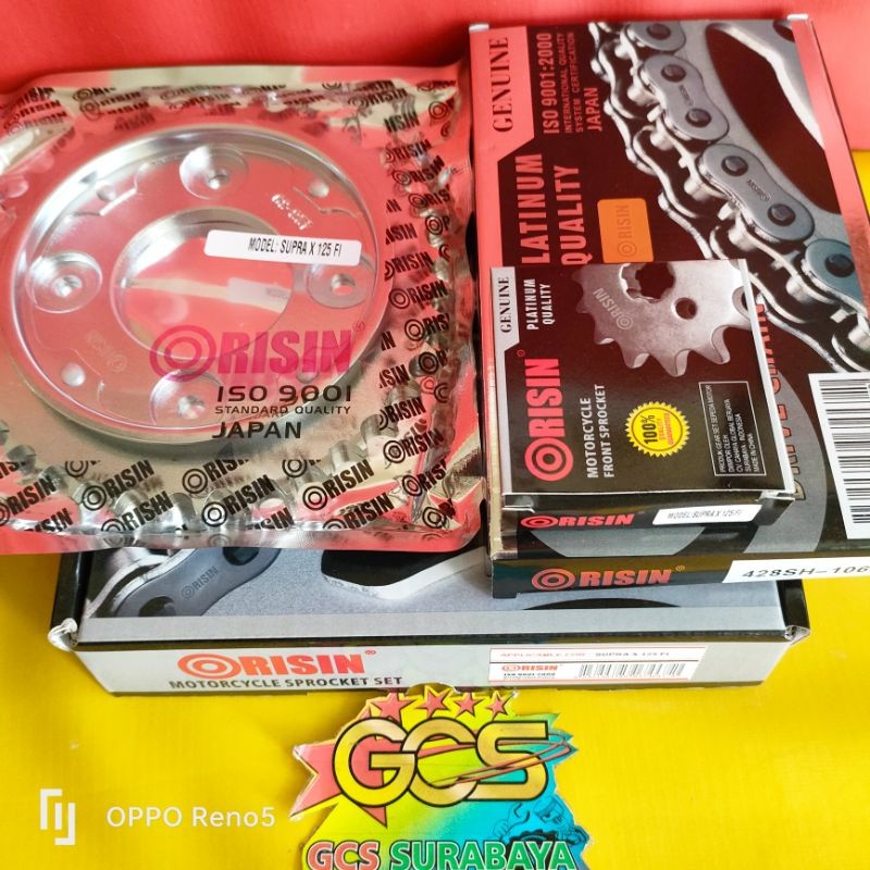 gearset,ger set,rantai gir paket full set new Supra x 125 fi,Supra x125FI,Blade new 125 fi baja plat