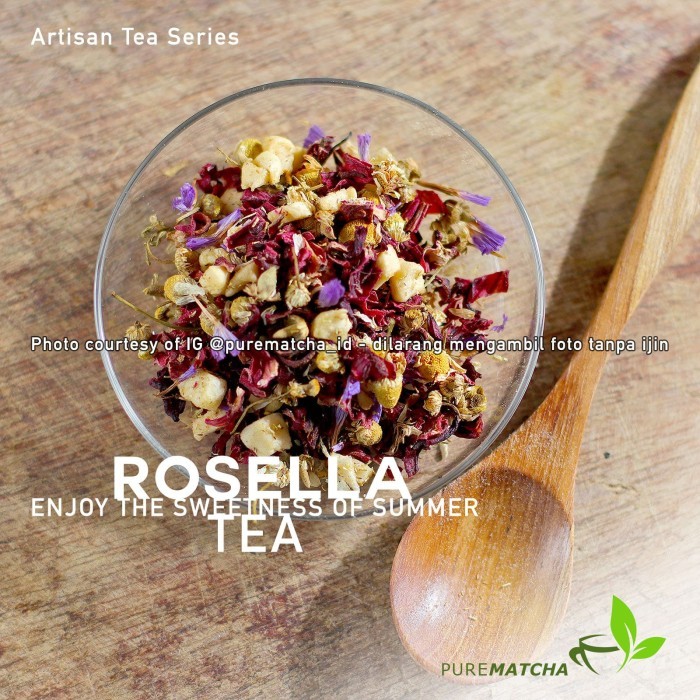 

Artisan Tea Cafe - Hibiscus Flower Tea Teh Bunga Rosella Pink Tea 50gr