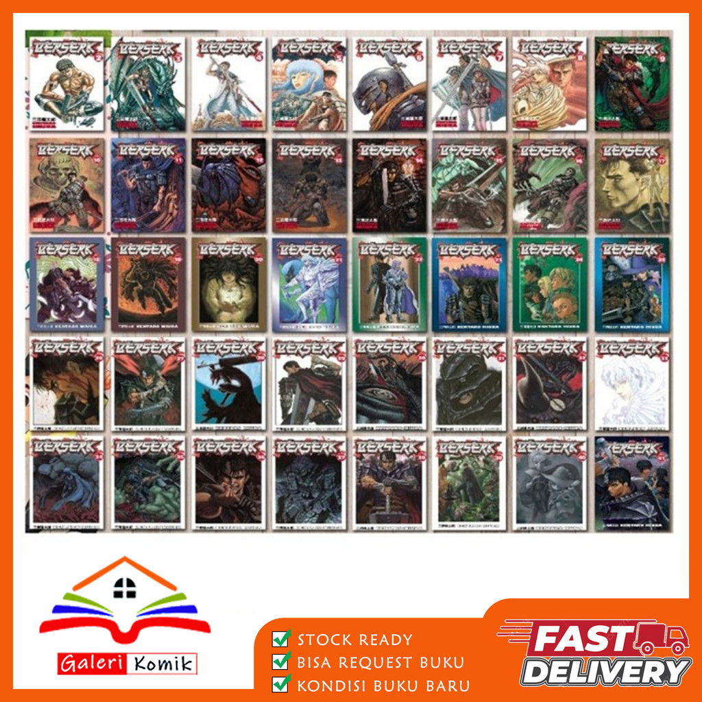 Komik Manga Berserk Full Set (41 book series) English