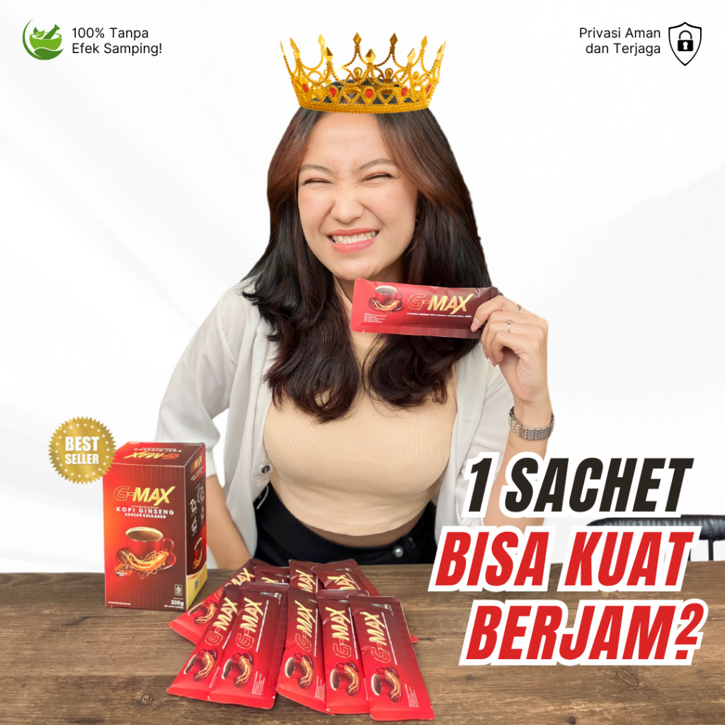

G-MAX KOPI STAMINA PRIA AMAN SUDAH BPOM & HALAL 1 Sachet @30 Gram