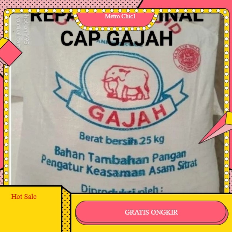 【CHIC1】 SALE Citrun Cap Gajah Sitrun 1 Kilo Gram Asli Cap Gajah Original REPACK/ Citric Acid Asam Si