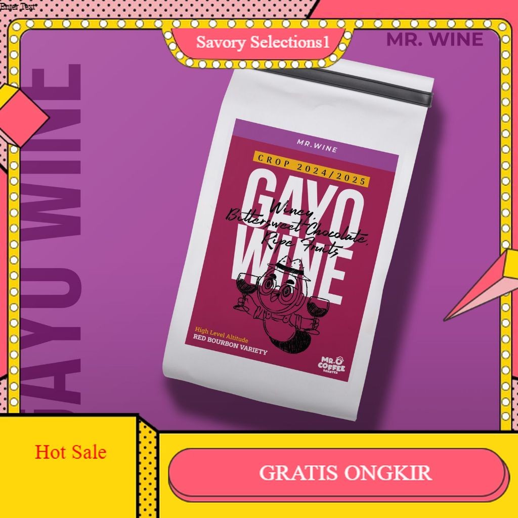 

【SAVORY】 SALE!! Kopi Arabika GAYO WINE | biji Kopi Aceh single origin arabica SPECIAL