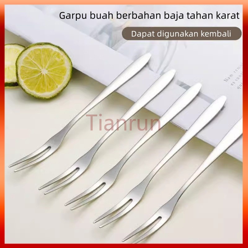 Garpu buah stainless steel/garpu kecil lucu garpu barat anak-anak/garpu salad pencuci mulut stainles