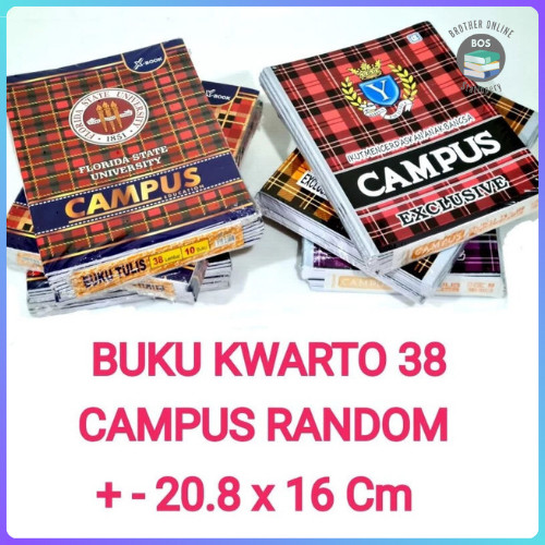 

HJK BOS Buku Tulis Kecil 38 Lembar CAMPUS Isi 10 Buku/Buku Tulis X-Book Kwarto/Buku Sekolah Bergaris