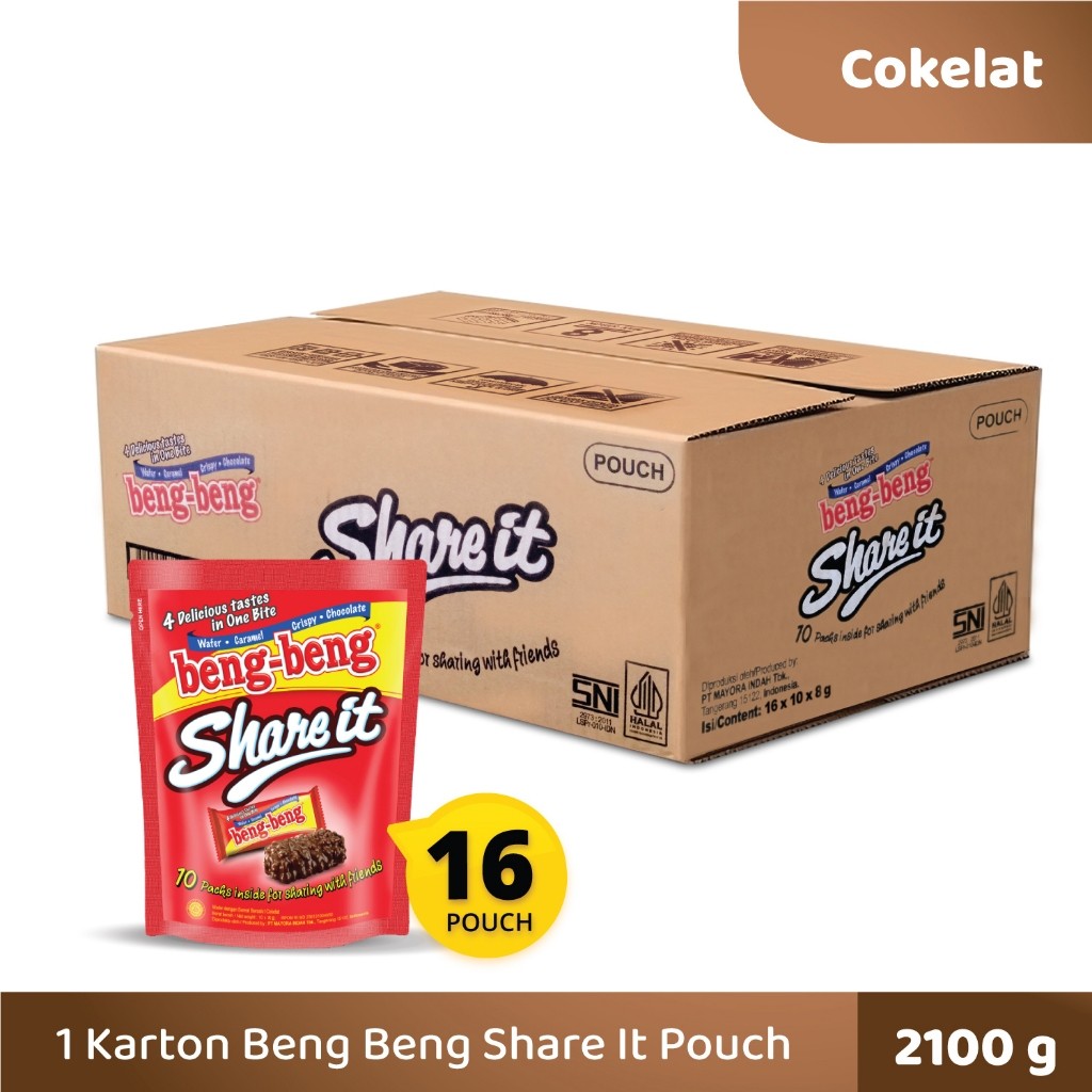 

1 Karton Wafer Cokelat Beng Beng Share It Pouch