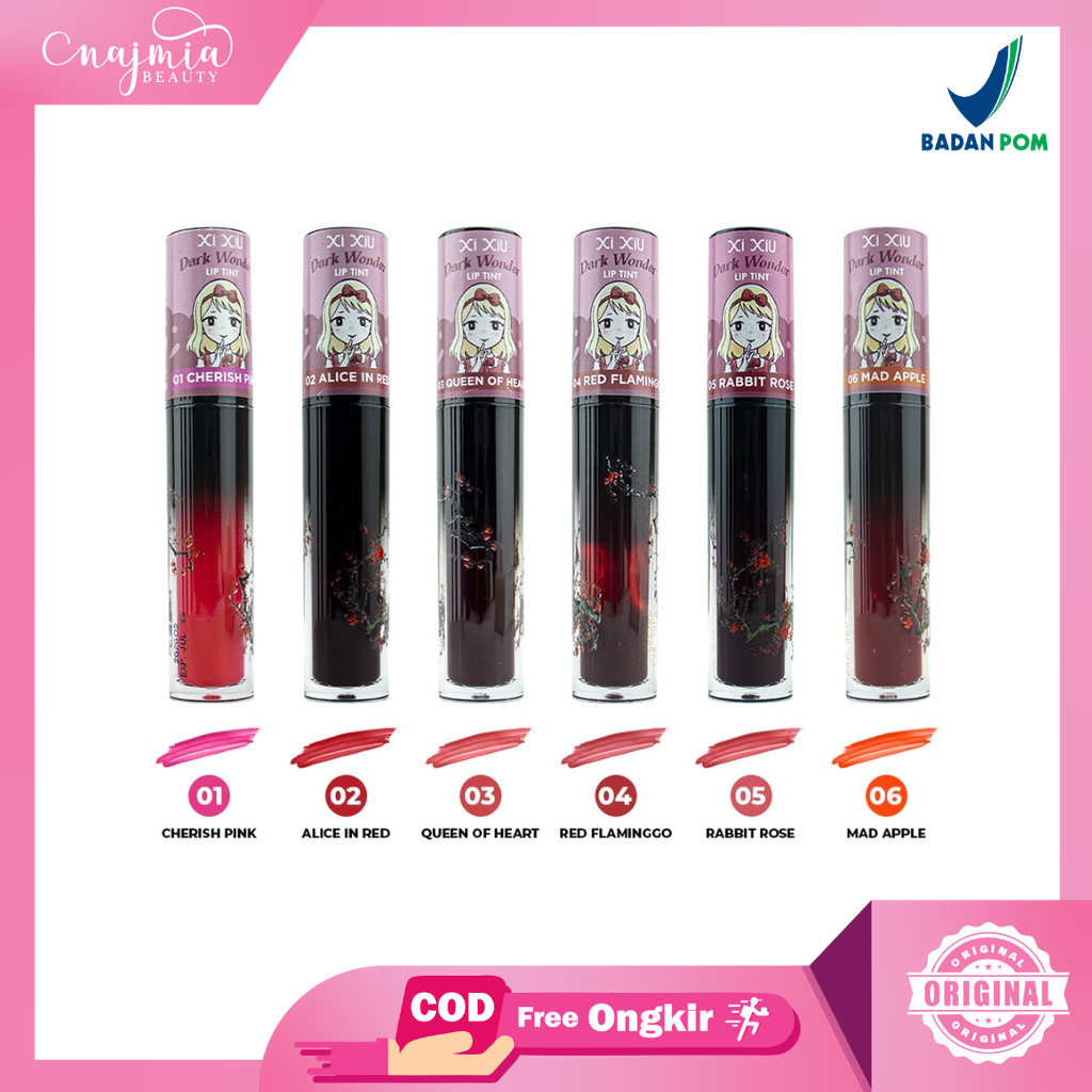 NAJMIA 3 - Xi Xiu Lip tint Dark Wonder Colour - 6 shade liptint 5gr