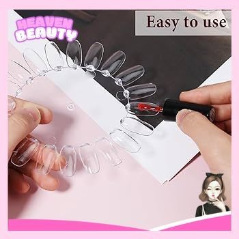 20 Slot Nail Display Color Chart Wheel Color Swatch Display Warna Kuku Kutek Oval Nail Display Color