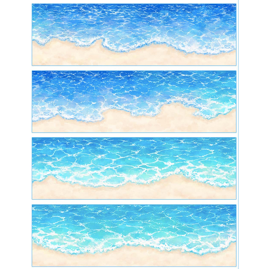 

5m Blue Sea Water Beach Washi Tape