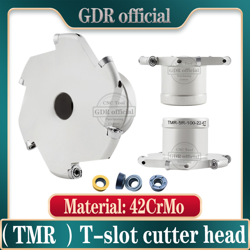 

GDR TMR SMP EMR Face Mill Cutter Head EMRW6R EMR5R 63 50 80 100 RPMT End Mill Head Cutting Machining Round Nose Face Cutter