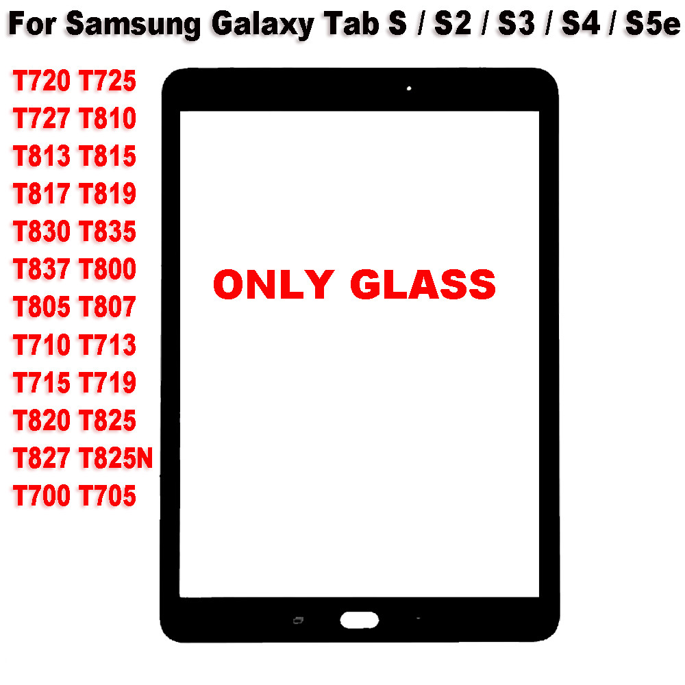 For Samsung Galaxy Tab S T700 S2 T710 T810 S3 T820 S4 T830 S5e T720 Touch Screen Panel Tablet Front 