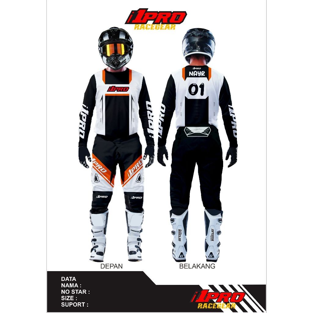 Jersey Trail Custom Cross Pakaian Adventure