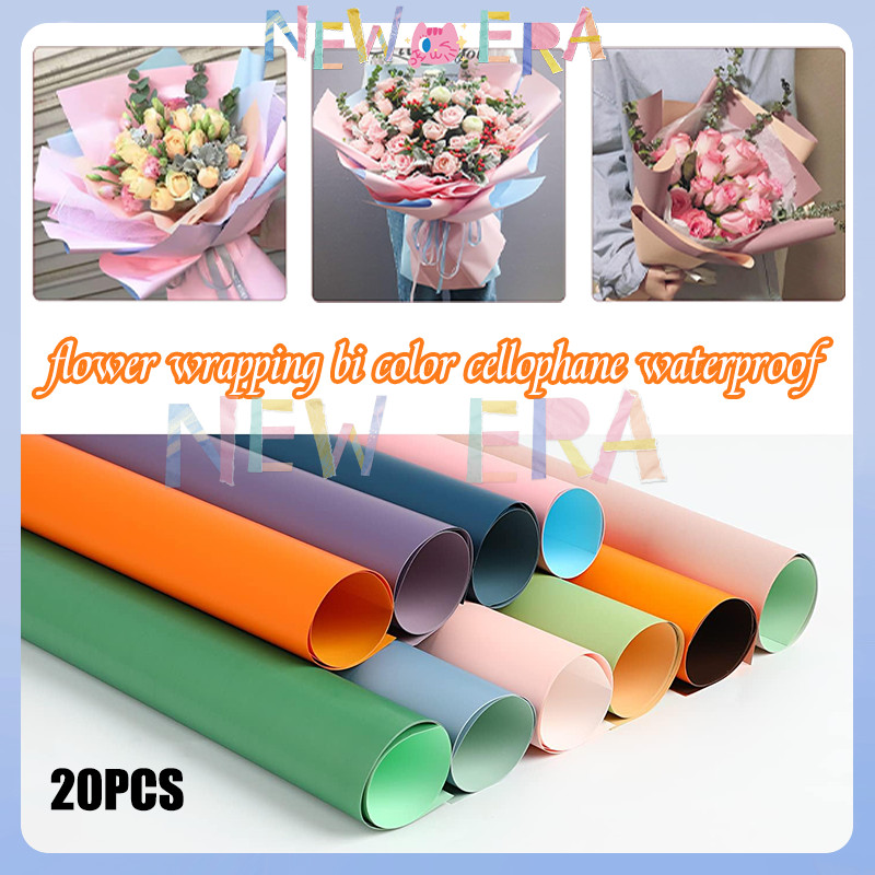 

Flower Wrapping Cellophane Paper Bi Color Dua Warna / Kertas Buket / Kertas Bunga