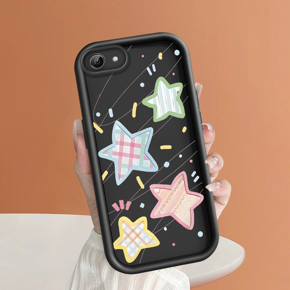 Casing Hp Untuk Vivo Y66 Y65 Phone Case Soft Cartoon Cute Kesing Softcase Cassing Imut Line Star Ces