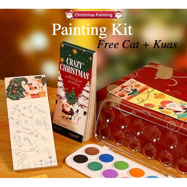 

DIY MEWARNAI NATAL CAT BUKU MELUKIS HADIAH NATAL SEKOLAH MINGGU PAINTING CAT CHRISTMAS ANAK SANTA