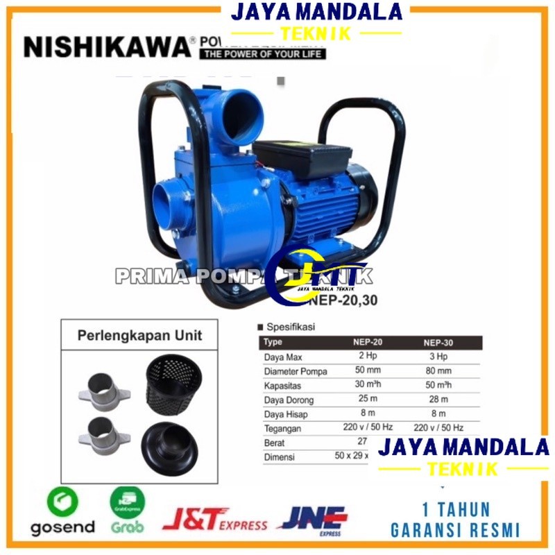Pompa alkon Listrik 3 inch Pompa Alkon Elektro Motor 3 inch Nishikawa NEP-30