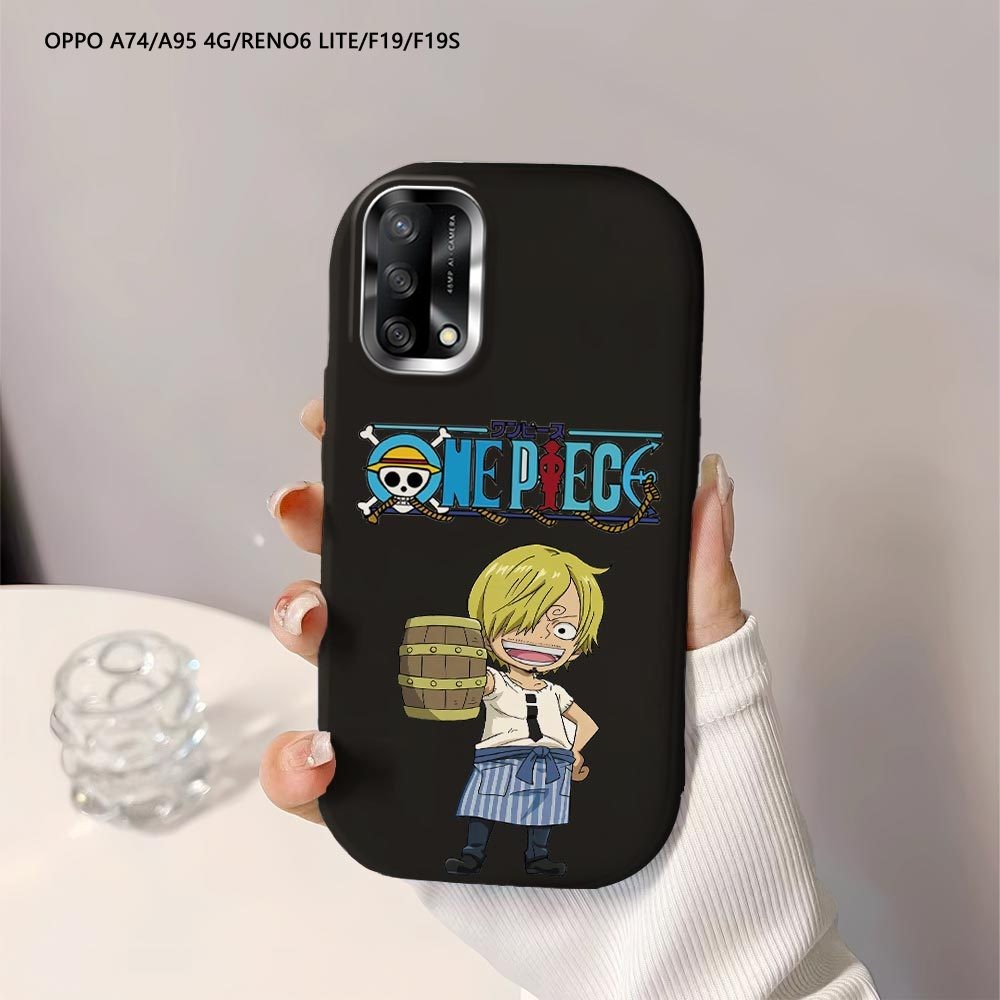 Softcase Untuk OPPO A94 A74 A54 A95 A55 Reno 5F Anime One-Piece Luffy Back Cover Case Soft Original 