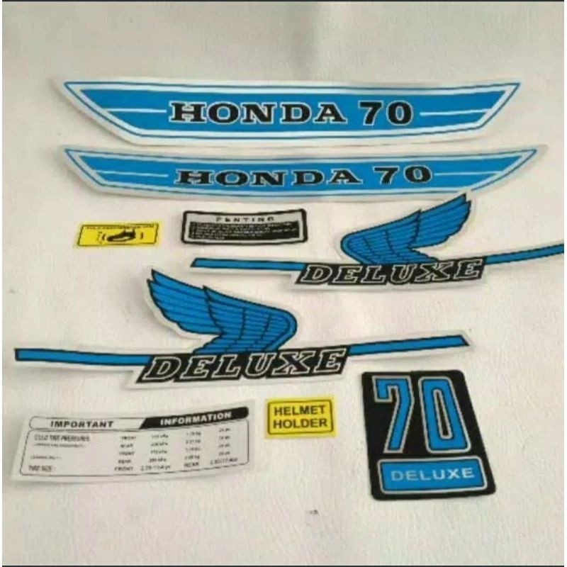 STIKER HONDA C70 STRIPPING STICKER HONDA C70 BIRU