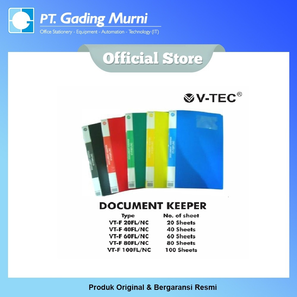 

V-TEC DOCUMENT KEEPER VT-F40FL/NC FOLIO WARNA CAMPUR