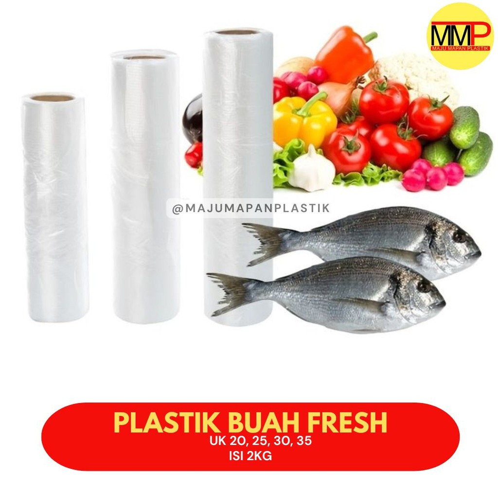 Plastik Buah Fres Rol / HD Roll Buah Sayur Supermarket Fotocopy / Plastik Roll Buah dan Fotokopi
