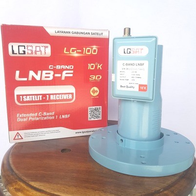 LNB LGSAT LG-100 Kvision Parabola Single C Band Untuk 1 Receiver Kvision Bromo Lg sat Gardiner Nex P