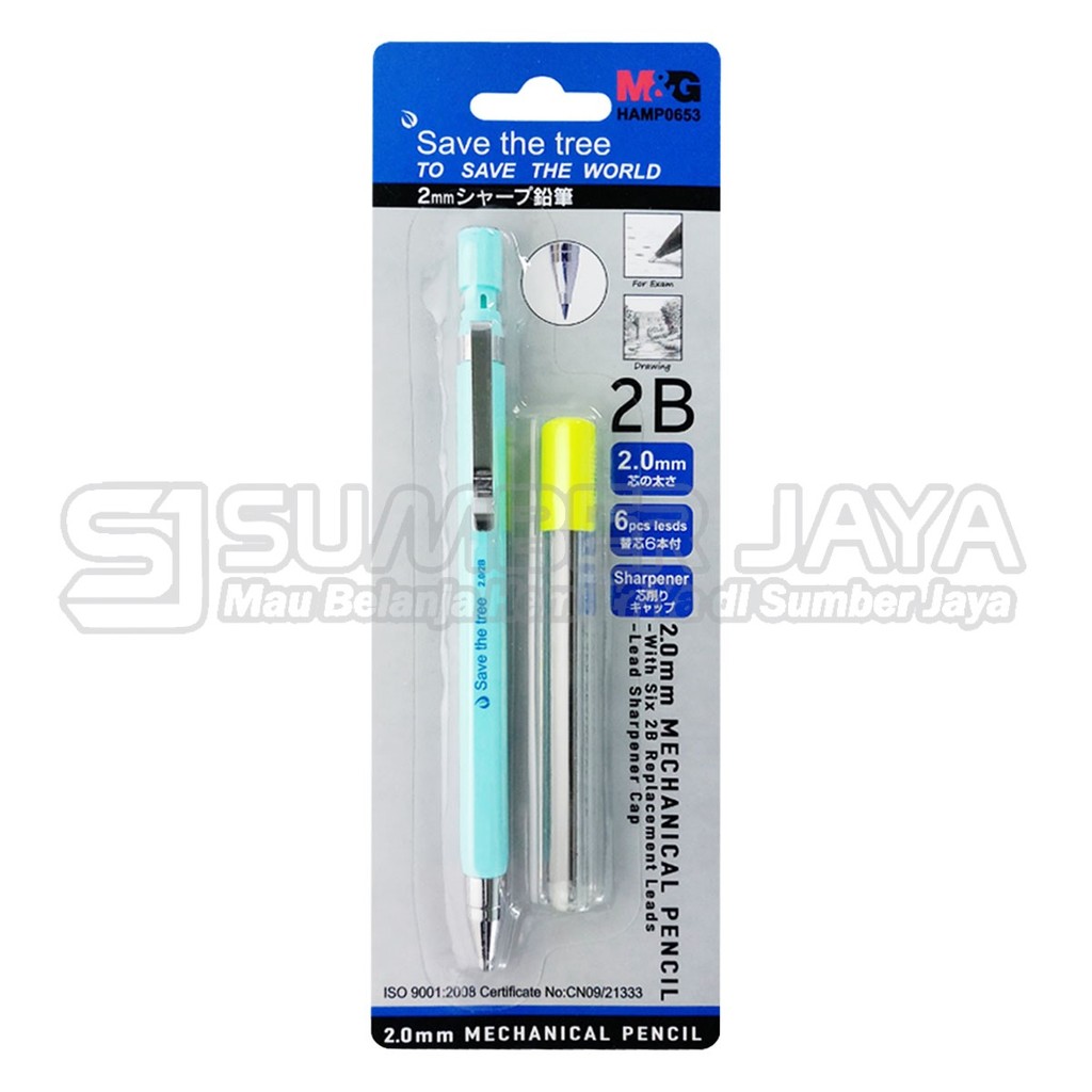 

Pensil Mechanical + Refill 2B M&G HAMP0173/HAMP 0653 Pensil 1.8 mm/2 mm
