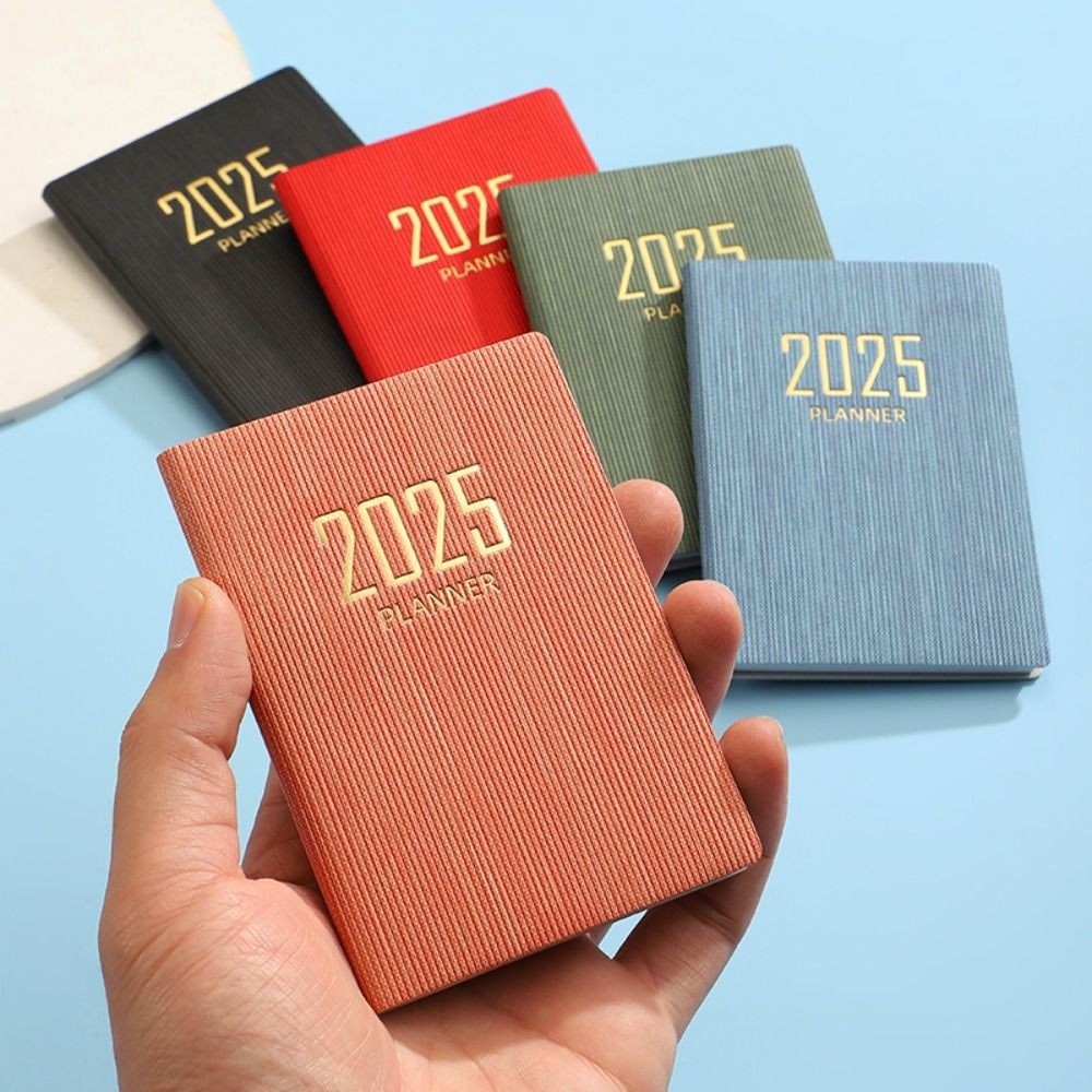 

A7 2025 Agenda Book Portable with Calendar Pocket Notebooks Diary Weekly Planner Students