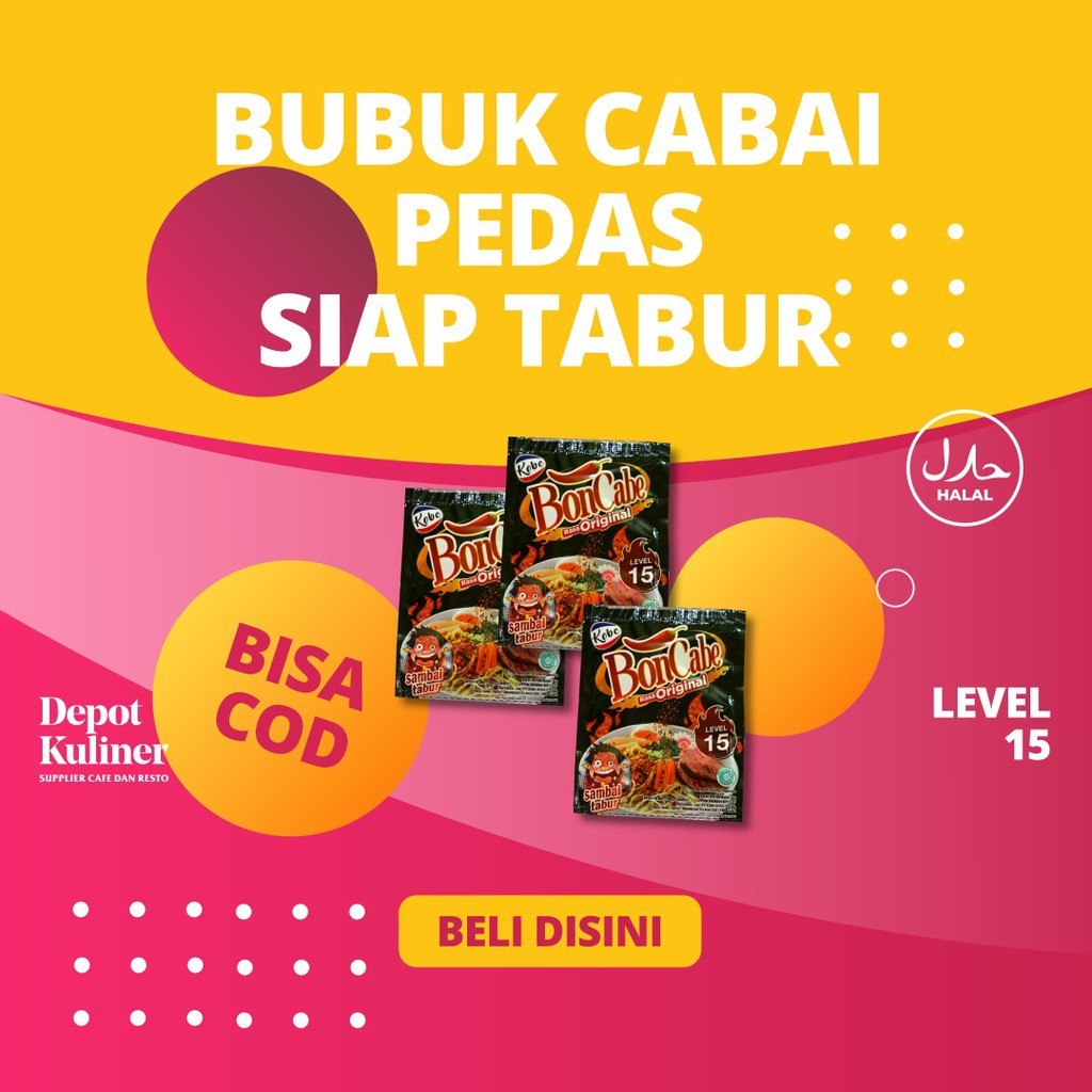 

BonCabe Sambal Tabur Lv15 1 sachet Bon Cabe Kobe 5.5g