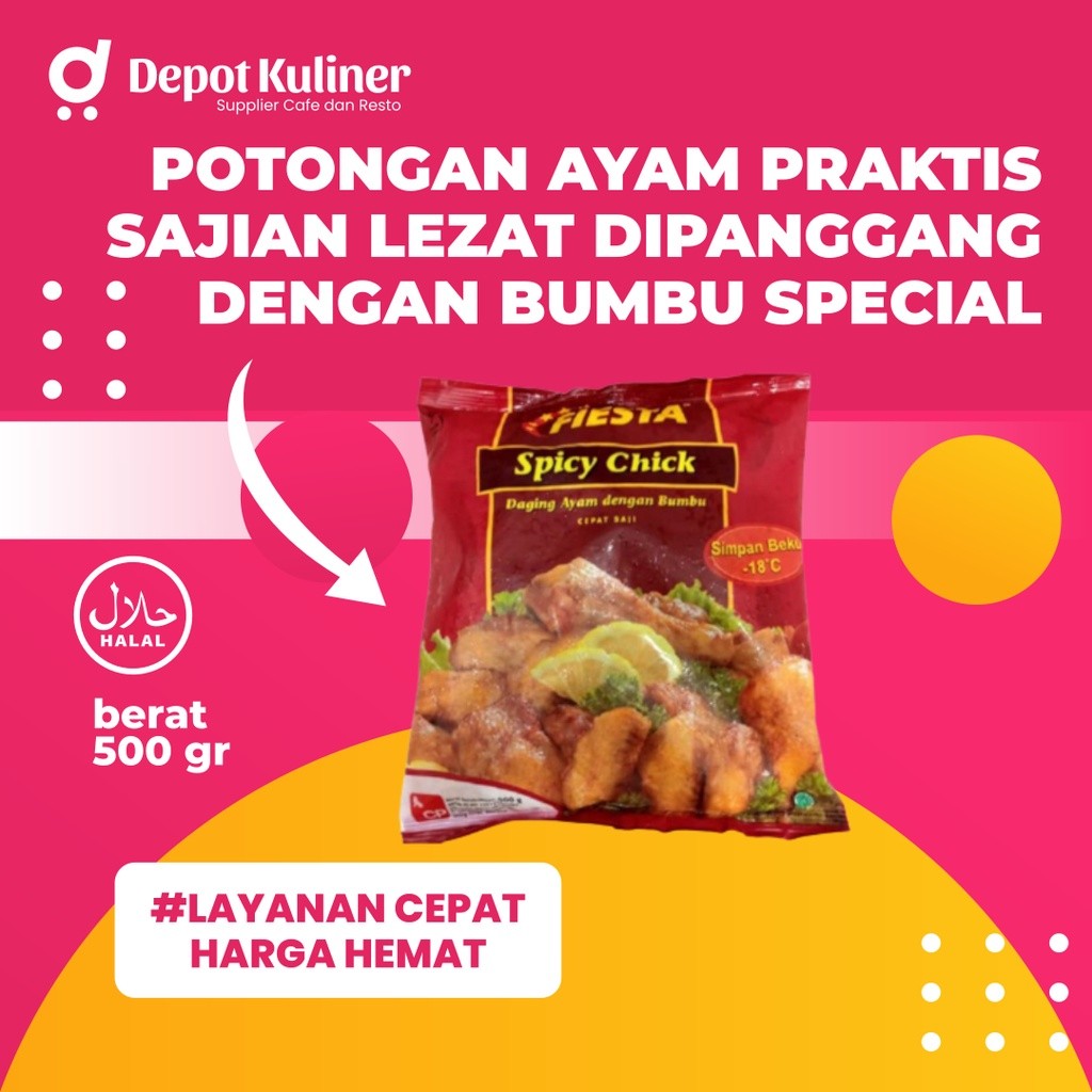 

Fiesta Spicy Chick 500gr / Daging Ayam Dengan Bumbu