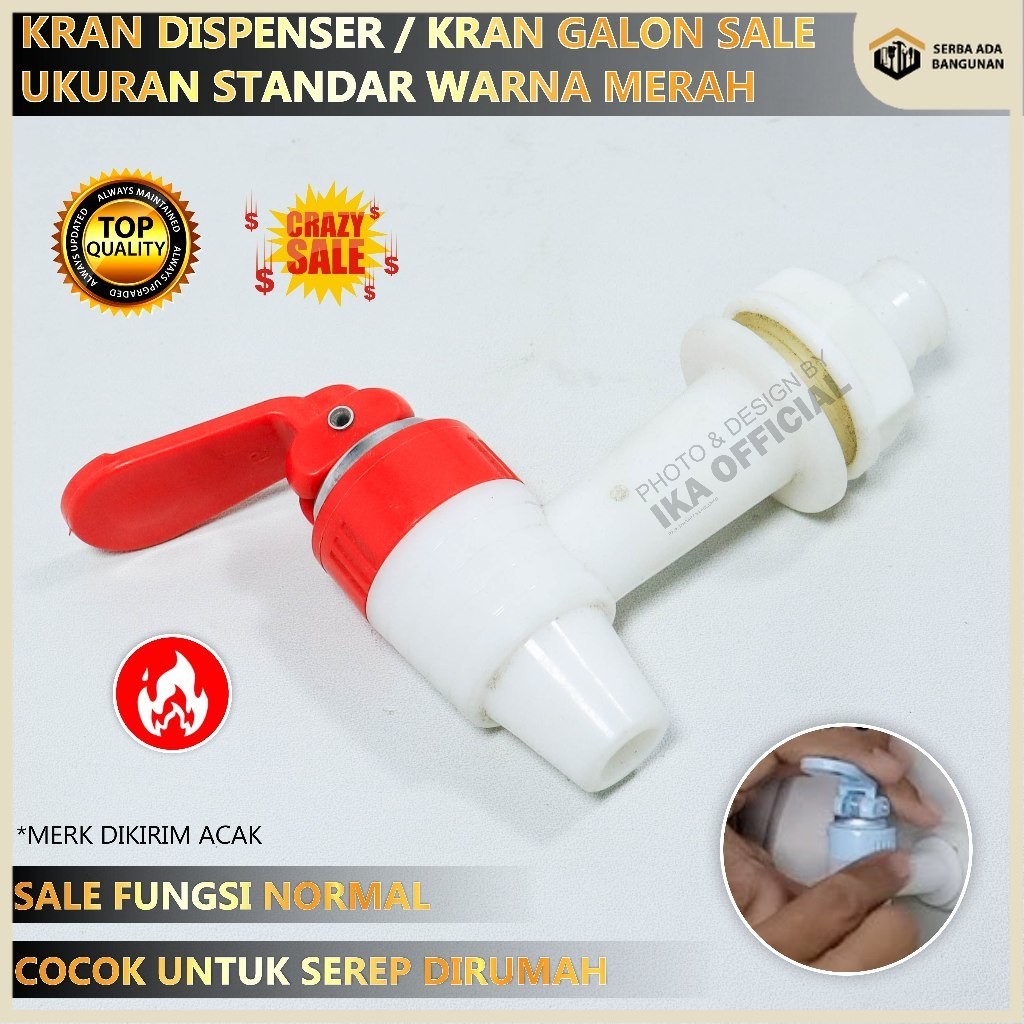 Kran Dispenser Oval / Pencetan Keran Air Galon Drat Luar plus 2 seal model Dorong KRAN GALON / KRAN 