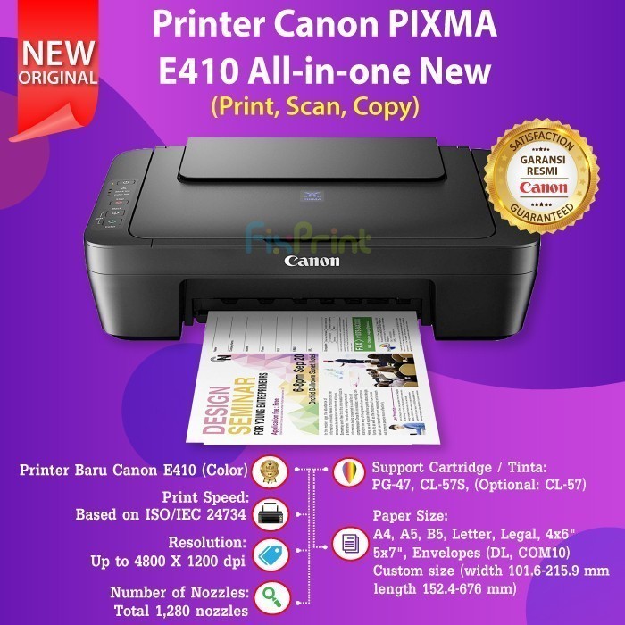 FixPrint Canon Scanner LIDE 400 LIDE 300 A4 Printer AIO MG2570S Print Scan Copy Garansi Resmi New