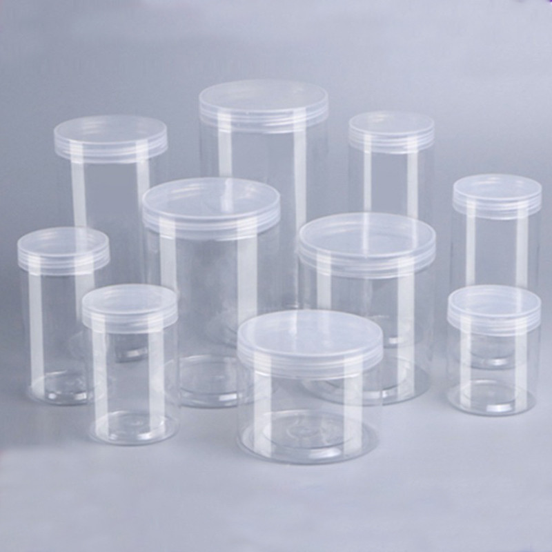 Clear Sealed Tank Sealed Jar With Lid Circular Storage Bucket Cans Nut Jar Miscellaneous Grain Tank 