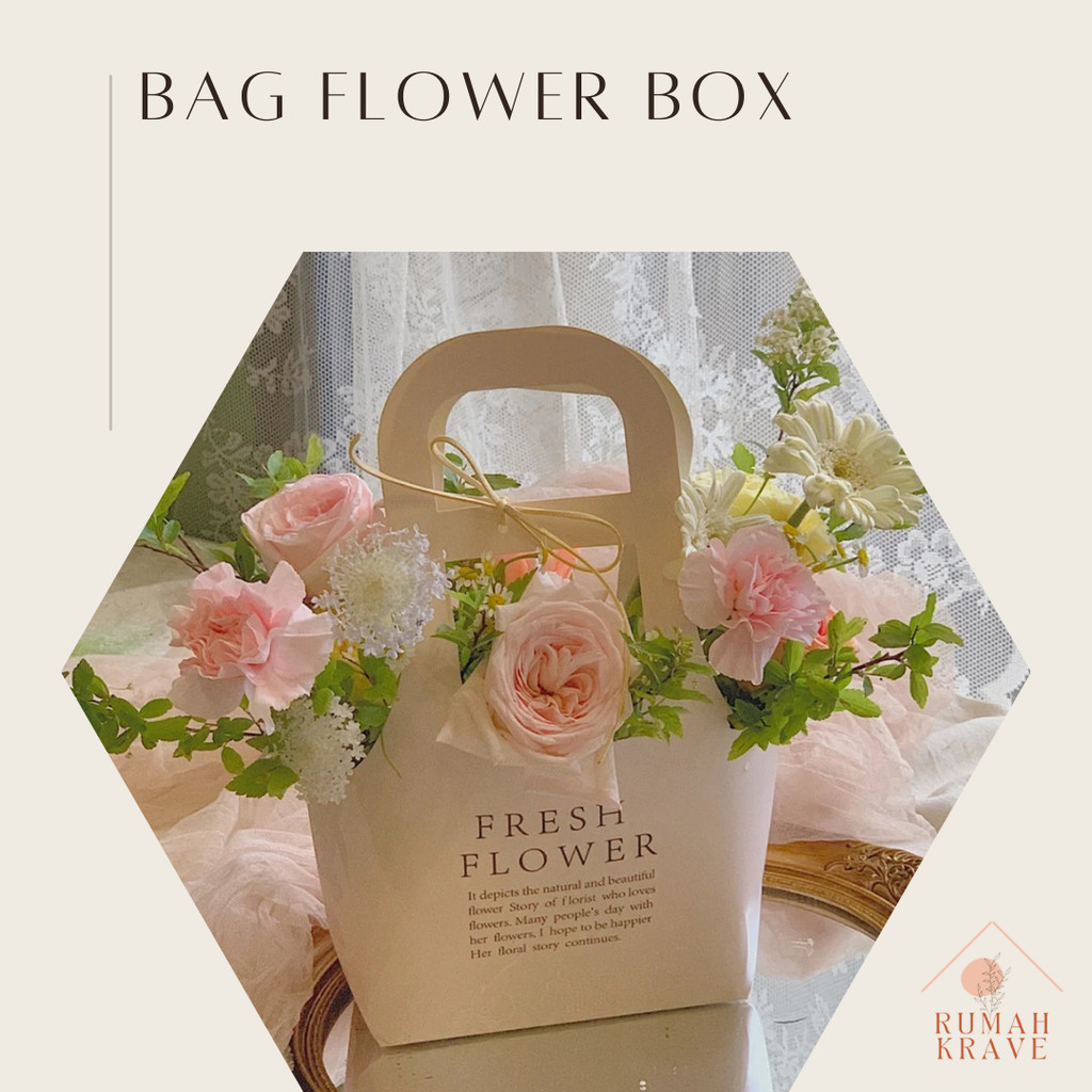 

RUMAH KRAVE - Bag Flower Box Bouquet Buket Portable Tas Instan