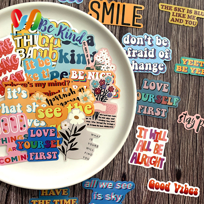 

40pcs stiker Penulisan Inspiratif DIY untuk Komputer, Washi, Scrapbooking, Laptop, Alat Tulis, Seni, dan Kerajinan.