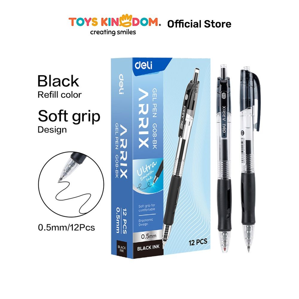 

Toys Kingdom Deli Pulpen Gel Hitam 0.5 Mm Eg08Bk Pena Ballpoint Pen Bolpoin Alat Tulis Lucu