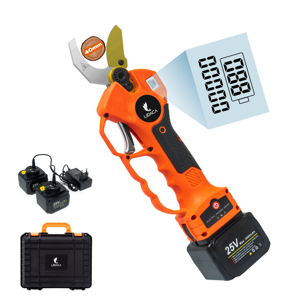 

S840 40mm 25V Cordless Pruner Lithium-ion Pruning Shear Efficient Electric Scissors Bonsai Electric Tree Branches Garden Tools