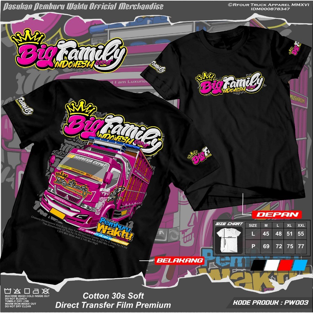 Kaos truk ayam Big Familiy Baju kaos truk muatan ayam broiler