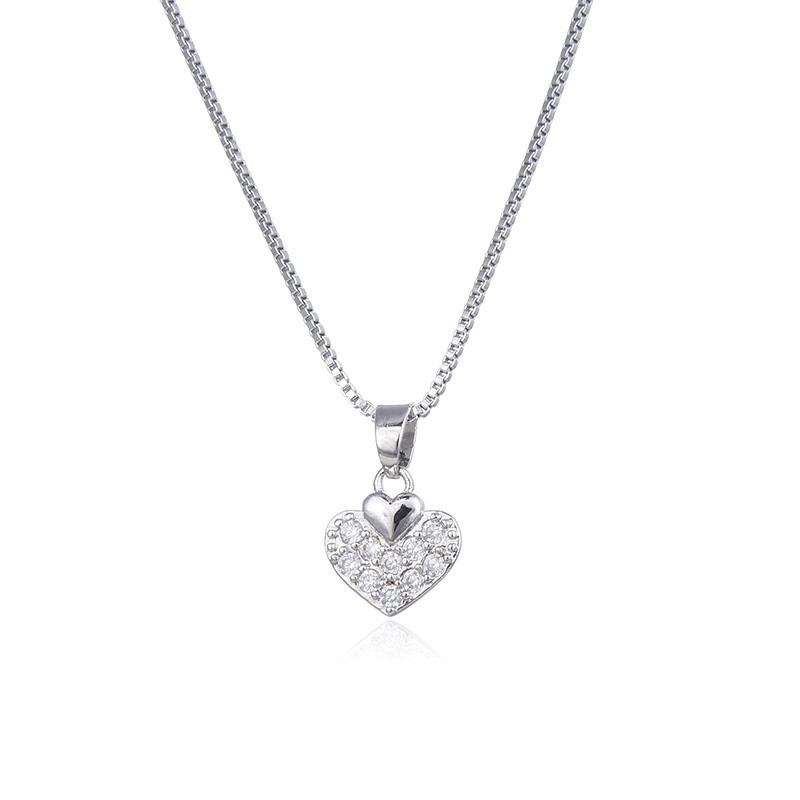 kalung titanium wanita emas muda model korea murah anti karat panjang silver XUPING