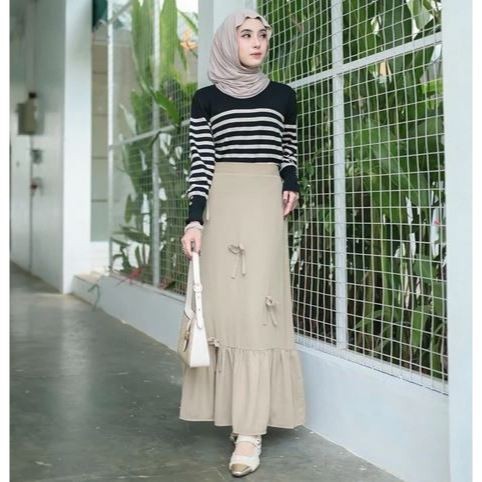 Zeivor - ZRX DELLA ROK WANITA / RISA SKIRT PITA / ROK MUSLIM WANITA / ROK PANJANG WANITA KEKINIAN / 