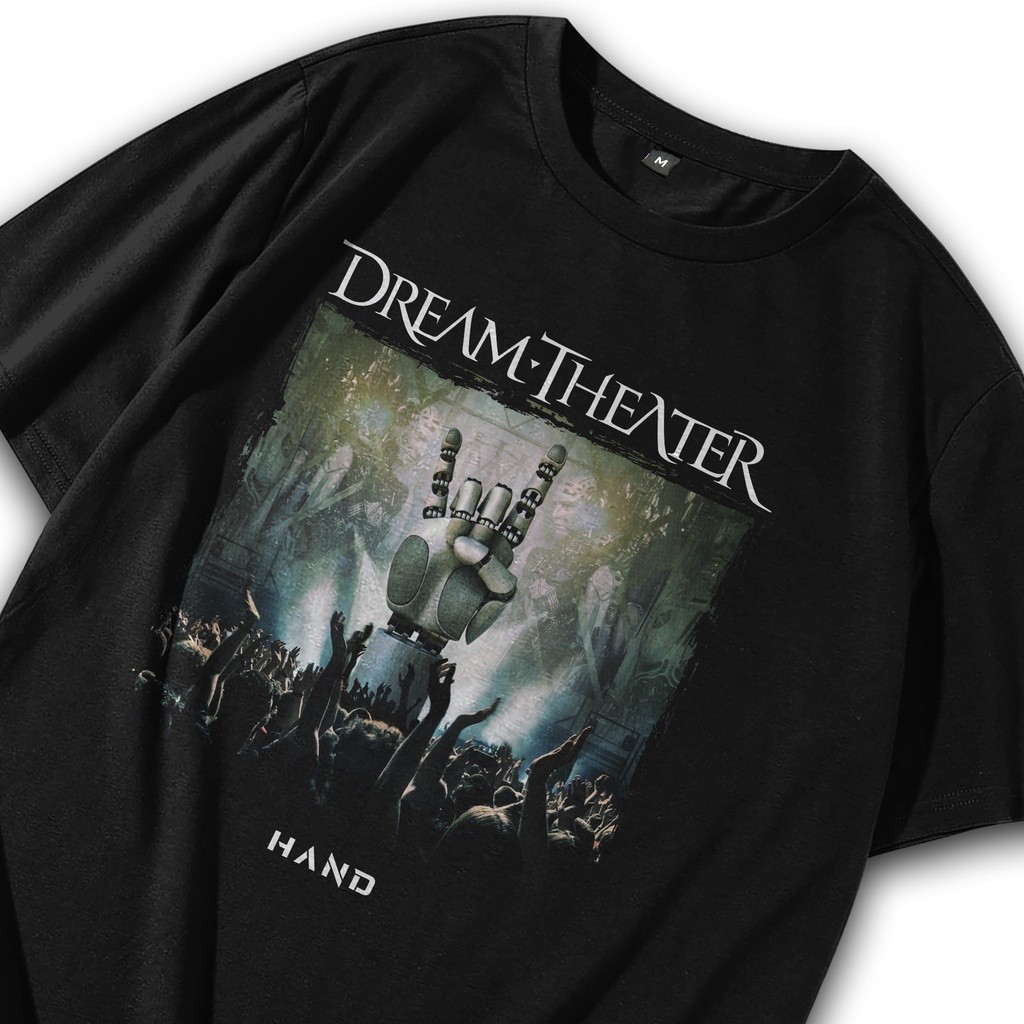 T shirt Band / Kaos Band Dream Theater Hand / Baju Tshirt Band / Musik Metal Punk Rock Oversize Atas