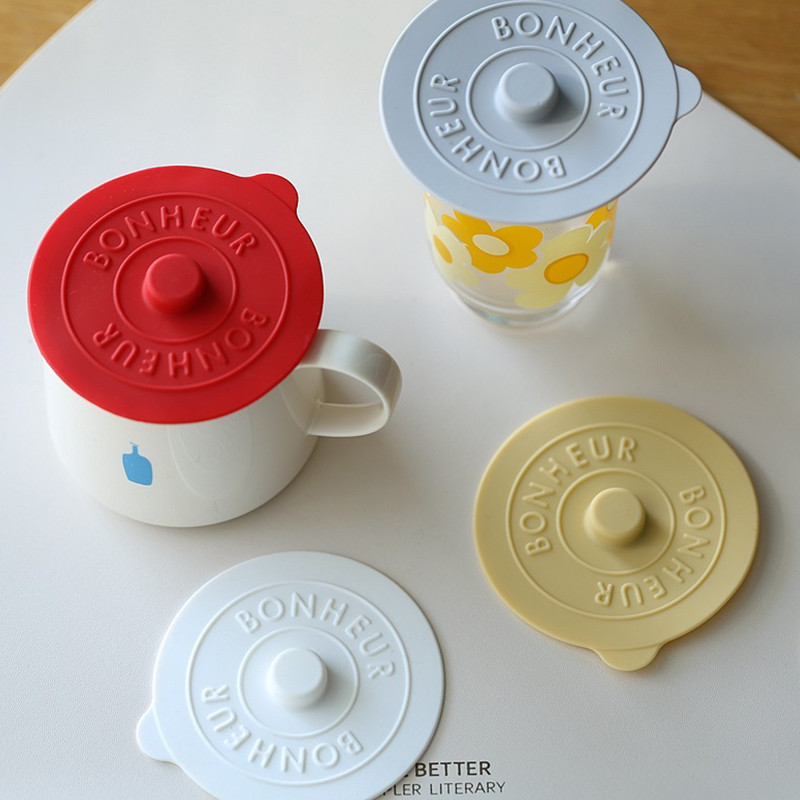 

Silicon Dust Proof Lids Cup Lid Reusable Cute Sealing Suction Cup Mugs Cover Dustproof Leakproof Tea Coffee Lid Cup Accessories